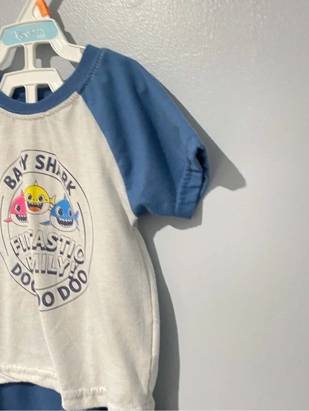 Baby Shark Two-Piece Pajama Set - Blue & White | Size 24M